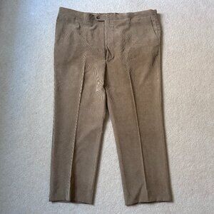 NWT The Sansabelt System Pleated Corduroy Dress Pants, Tan, Men’s Size 48